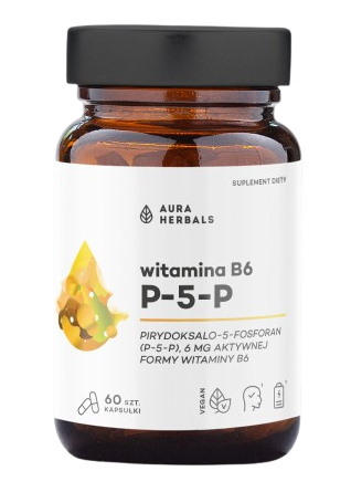 AURA HERBALS Witamina B6 P-5-P 6 mg (60 kaps.)