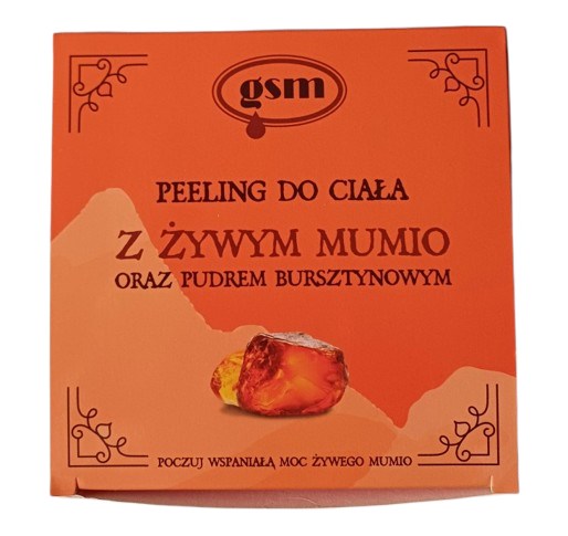 GSM MUMIO Peeling do ciała z żywym Mumio i pyłem bursztynowym (200 ml)