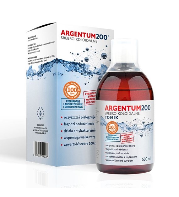 AURA HERBALS Colloidal Silver 100 ppm, Argentum 200, tonic (500 ml / 16,9 fl. oz.)