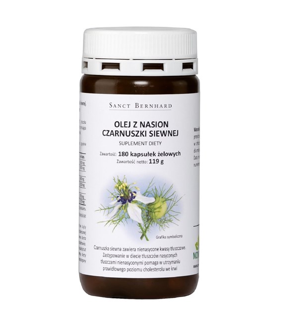 KRAUTERHAUS SANCT BERNHARD Olej z Czarnuszki siewnej 500 mg (180 kaps.)