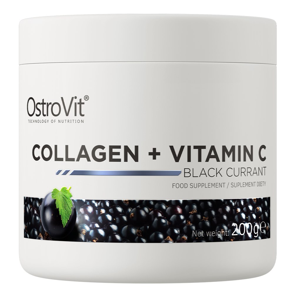 OSTROVIT Kolagen + Witamina C - smak czarnej porzeczki (200 g)