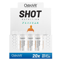 OSTROVIT Biotin & Vitamin A &Zinc & Vitamin B2 orange - peach flavour -  Biotyna & Witamina A & Cynk & Witamina B2 shot smak pomarańcza - brzoskwinia (20 x 100 ml)