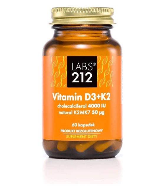 LABS212 Vitamin D3, 4000 IU, 100 mcg + K2 (60 caps)