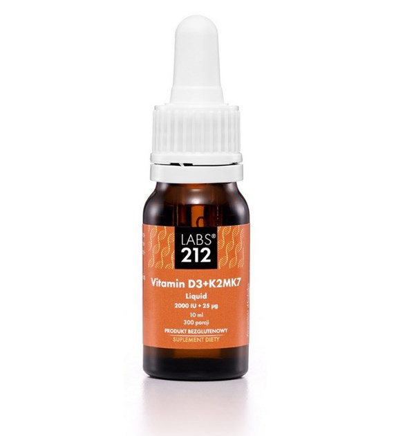 LABS212 Vitamin D3 + K2MK7 Liquid (10 ml / 0,338 fl. oz.)