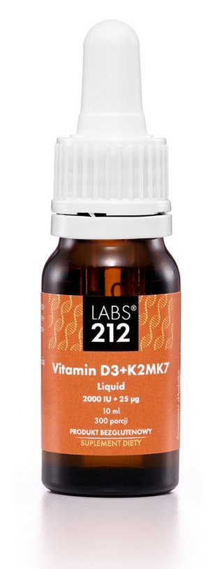 LABS212 Vitamin D3 + K2MK7 Liquid (10 ml)