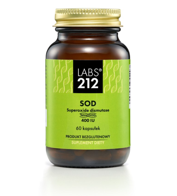 LABS212 SOD 400 IU - Dysmutaza ponadtlenkowa TetraSOD (60 kaps.)