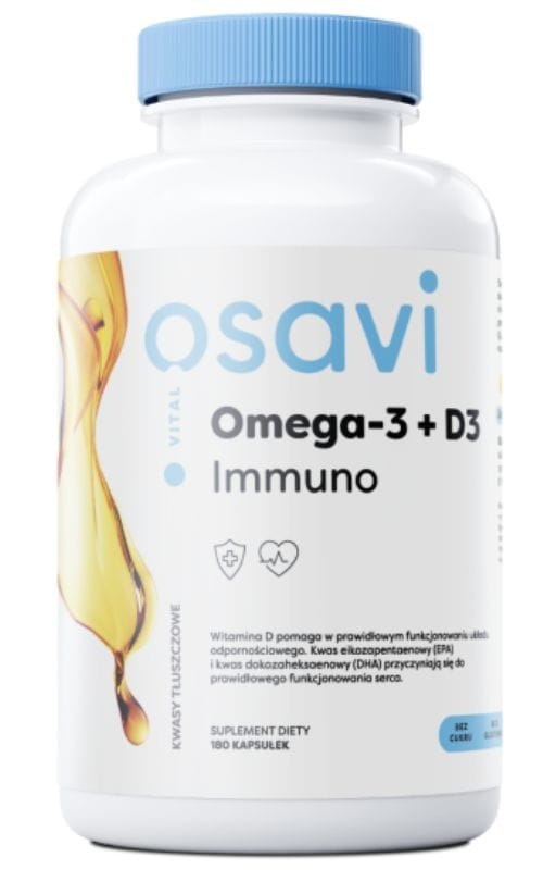 OSAVI Omega-3 + D3 Immuno (180 kaps.)
