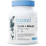 OSAVI Cynk 15 mg + Miedź 1 mg (120 kaps.)