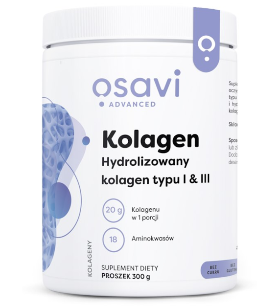 OSAVI Kolagen Hydrolizowany typu I & III (300 g)