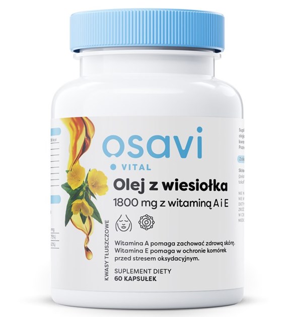 OSAVI Evening Primrose, 600 mg with vitamin A & E (60 caps)
