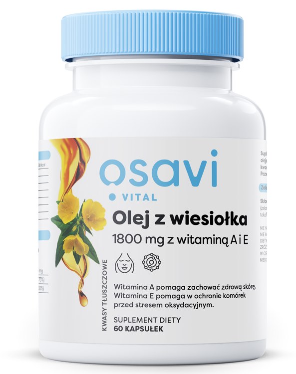 OSAVI Evening Primrose, 600 mg with vitamin A & E (60 caps)