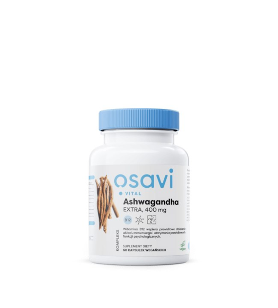 OSAVI Ashwagandha EXTRA 400 mg z wit. B12 (60 kaps.)