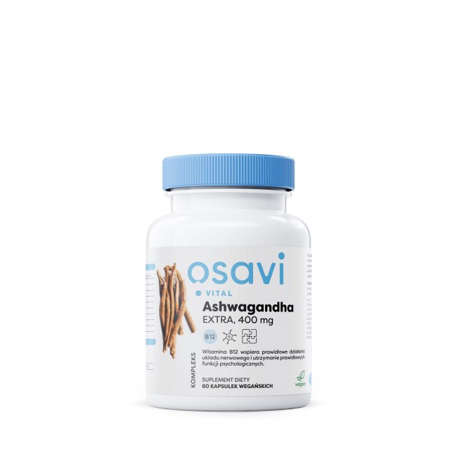 OSAVI Ashwagandha EXTRA, 400 mg with B12 (60 vcaps)