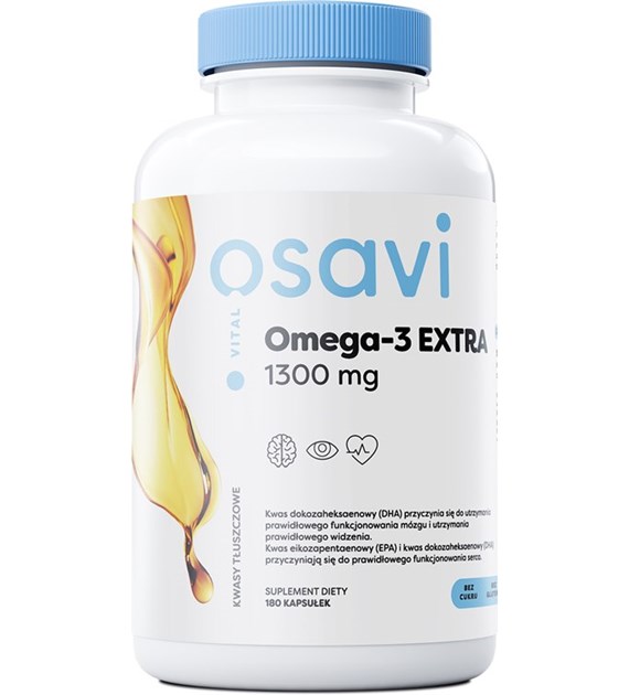 OSAVI Omega-3 Extra, 650 mg - lemon flavor (180 caps)