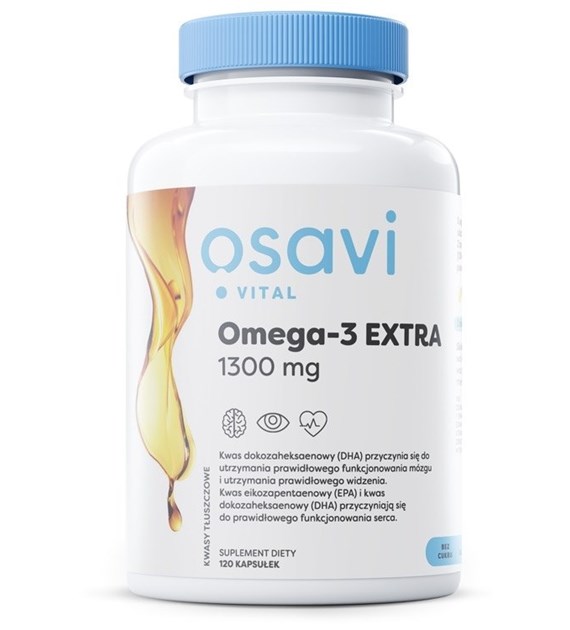OSAVI Omega-3 Extra, 650 mg - lemon flavor (120 caps)