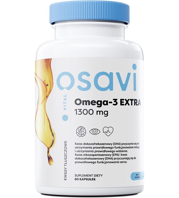 OSAVI Omega-3 Extra, 650 mg - lemon flavor (60 caps)