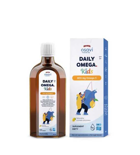 OSAVI Daily Omega for Kids, 800 mg - lemon flavor (250 ml / 9 fl. oz.)