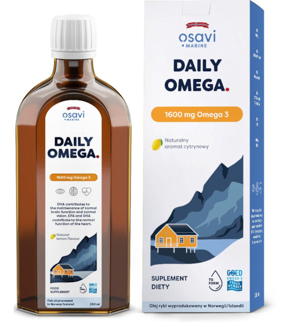 OSAVI Daily Omega 1600 mg - smak cytrynowy (250 ml)
