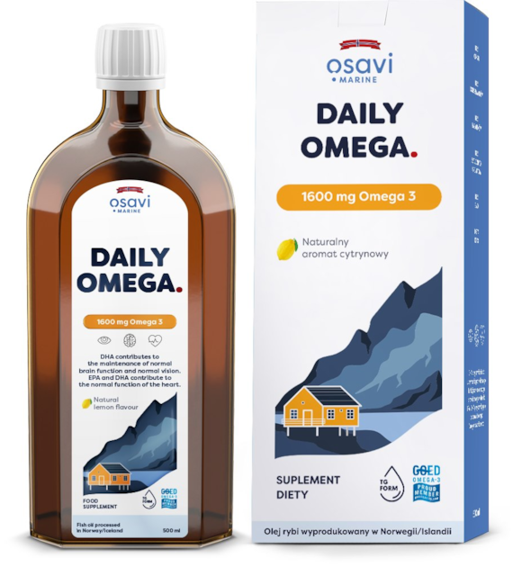 OSAVI Daily Omega 1600 mg - smak cytrynowy (500 ml)