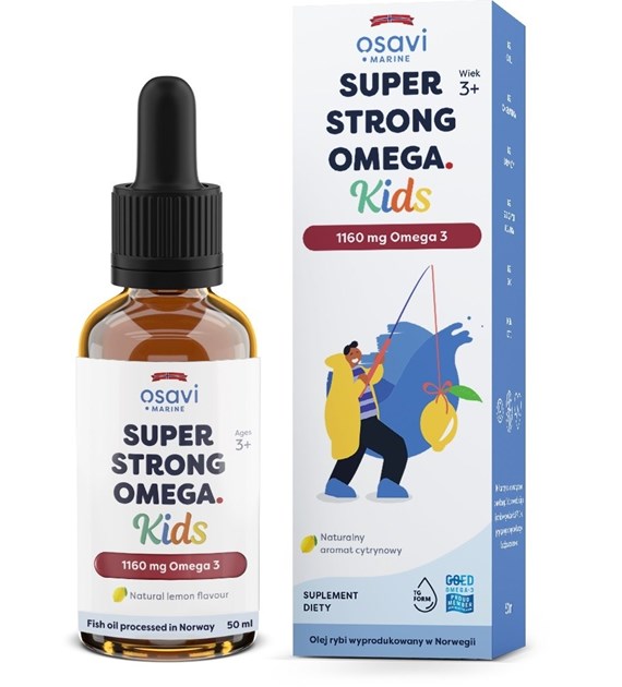 OSAVI Super Strong Omega Kids, 1160 mg Omega 3, natural lemon flavour (50 ml / 1.7 fl. oz.)