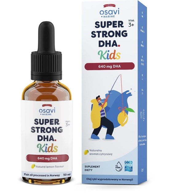 OSAVI Super Strong DHA Kids, 640 mg, natural lemon flavour (50 ml / 1.7 fl. oz.)