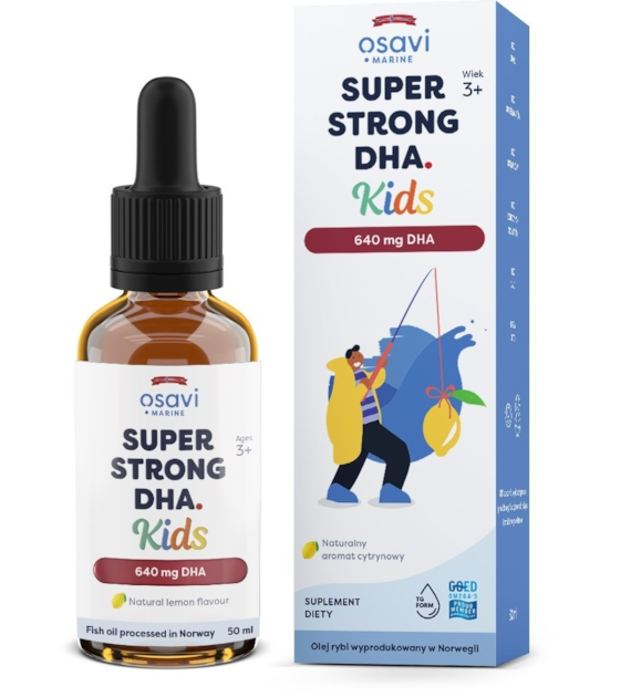 OSAVI Super Strong DHA Kids, 640 mg - smak cytrynowy (50 ml)