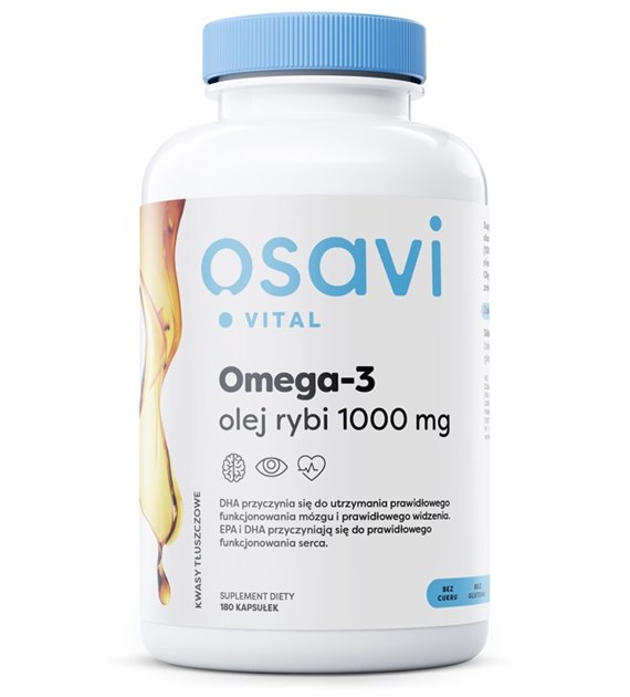 OSAVI Omega-3 fish oil, 1000 mg (180 caps)