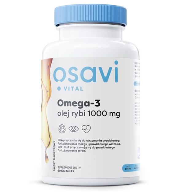 OSAVI Omega-3 fish oil, 1000 mg (60 caps)