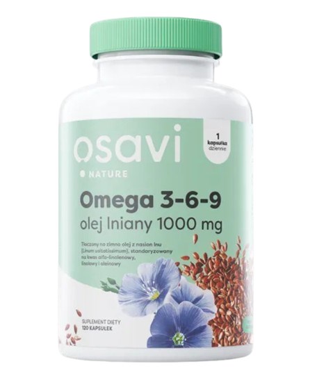 OSAVI Omega 3-6-9 Olej Lniany 1000 mg (60 kaps.)