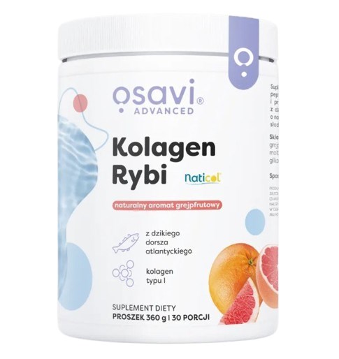 OSAVI Kolagen Rybi z Dzikiego Dorsza, Cytryna (360 g)