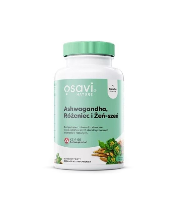 OSAVI Ashwagandha, Rosacea and Ginseng (120 caps)