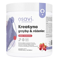 OSAVI Kreatyna, grzyby & różeniec, smak wiśnia z truskawką (300 g)