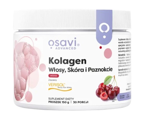 OSAVI Kolagen włosy, skóra i paznokcie, wiśnia (150 g)
