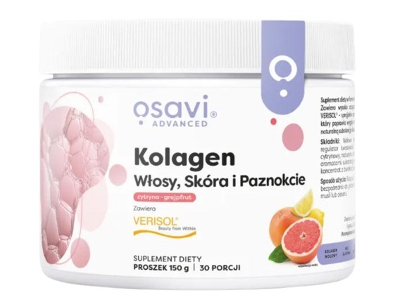 OSAVI Kolagen włosy, skóra i paznokcie, cytryna-grejpfrut (150 g)