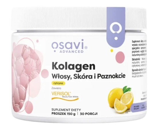 OSAVI Kolagen włosy, skóra i paznokcie, cytryna (150 g)
