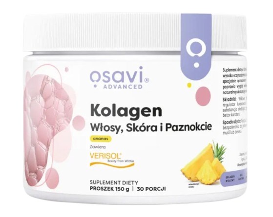 OSAVI Kolagen włosy, skóra i paznokcie, ananas (150 g)