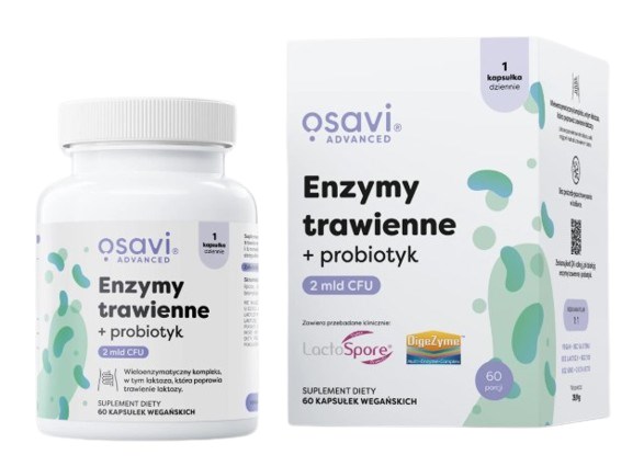 OSAVI Enzymy trawienne + probiotyk (60 kaps.)