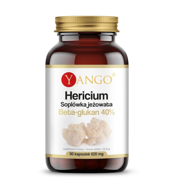 YANGO Hericium - ekstrakt 40% beta-glukanu (90 kaps.)
