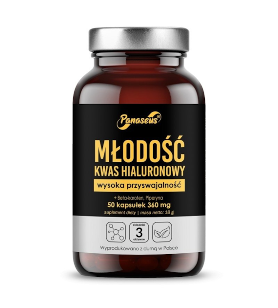 PANASEUS Młodość Kwas hialuronowy (50 kaps.)
