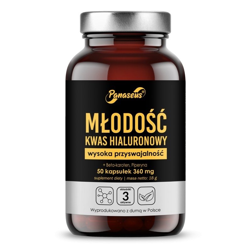 PANASEUS Młodość Kwas hialuronowy (50 kaps.)