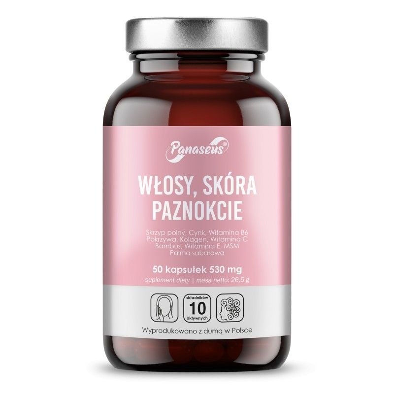 PANASEUS Włosy, Skóra, Paznokcie (50 kaps.)