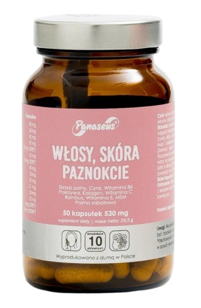PANASEUS Włosy, Skóra, Paznokcie (50 kaps.)