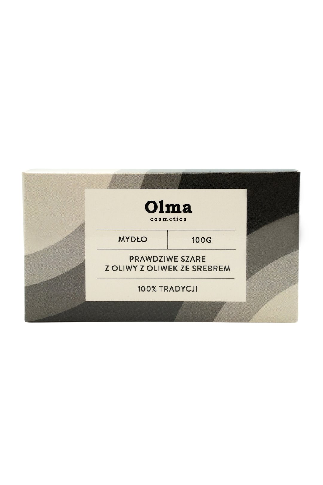 OLMA COSMETICS Mydło Prawdziwe szare z Oliwy z Oliwek ze srebrem (100 g)