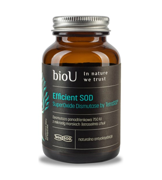 BIOU Efficient SOD SuperOxide Dismutase by TetraSOD 750 IU (60 kaps.)