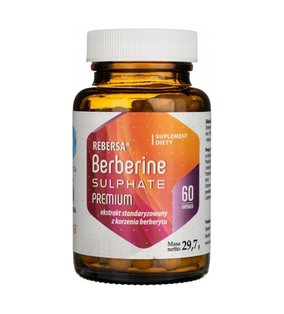 HEPATICA Berberine Sulphate Premium - Berberyna - ekstrakt z berberysu 400 mg (60 kaps.)