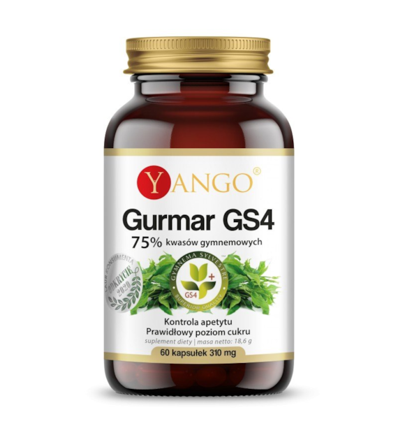 YANGO Gurmar GS4 - 75% kwasów gymnemowych (60 kaps.)