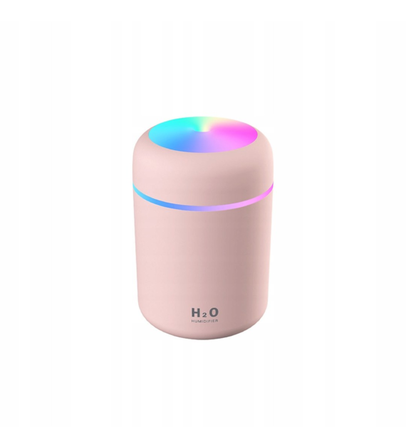 H2O Nawilżacz powietrza - dyfuzor do olejków - USB różowy (2 W)