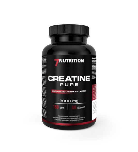 7NUTRITION Creatine Pure - Mikronizowany monohydrat kreatyny (180 kaps.)