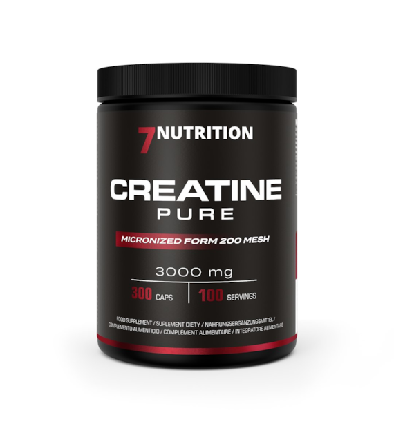 7NUTRITION Creatine Pure - Mikronizowany monohydrat kreatyny (300 kaps.)