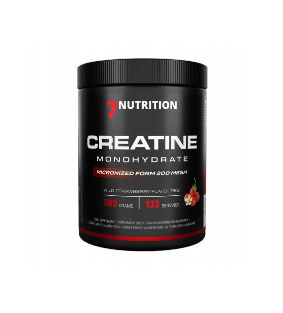 7NUTRITION Creatine Monohydrate Wild Strawberry - Monohydrat Kreatyny - smak poziomkowy (500 g)